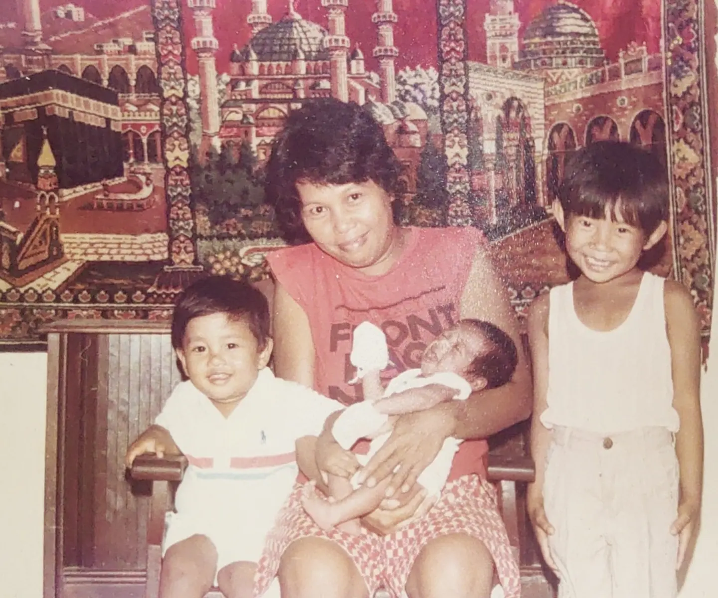 Original family photograph before restoration